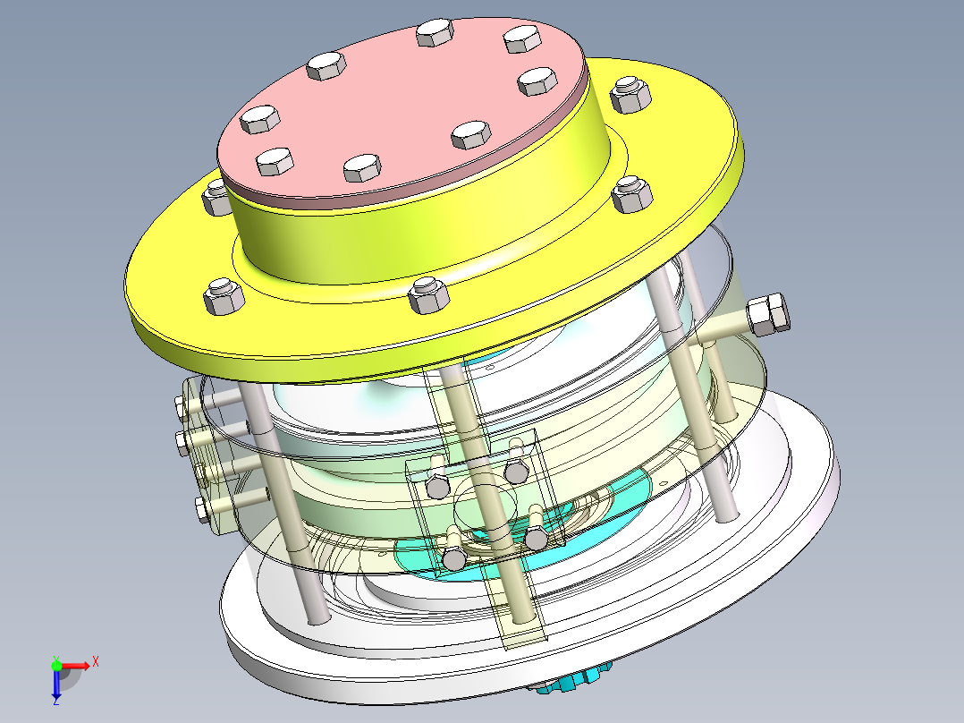 热回式液氮车加载器设计俯视图
