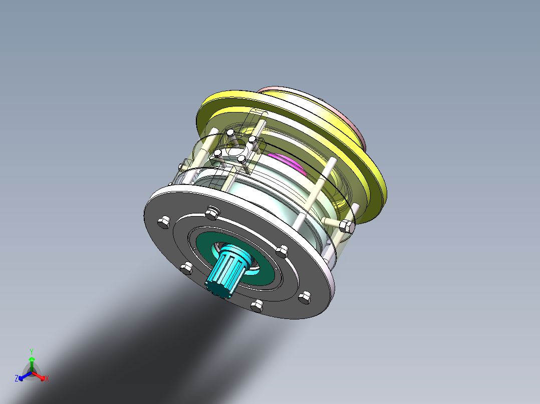 热回式液氮车加载器设计正等轴测图