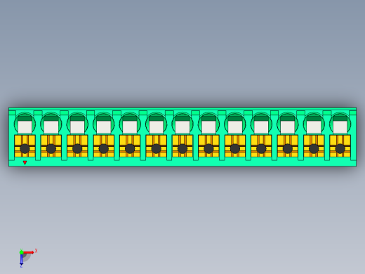 DEGSON 15EDG 系列 3.5mm 插拔式接线端子 FullPack-15EDGKN-3.5-13P-14-00AH俯视缩略图