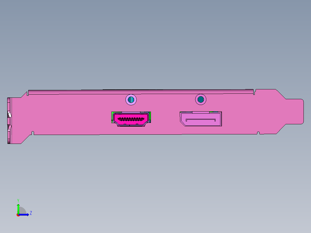 英伟达入门级显卡GT1030左视图