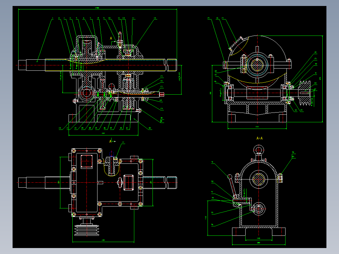 CAD格式机械制图二维100例练习-99 单个视口的输出