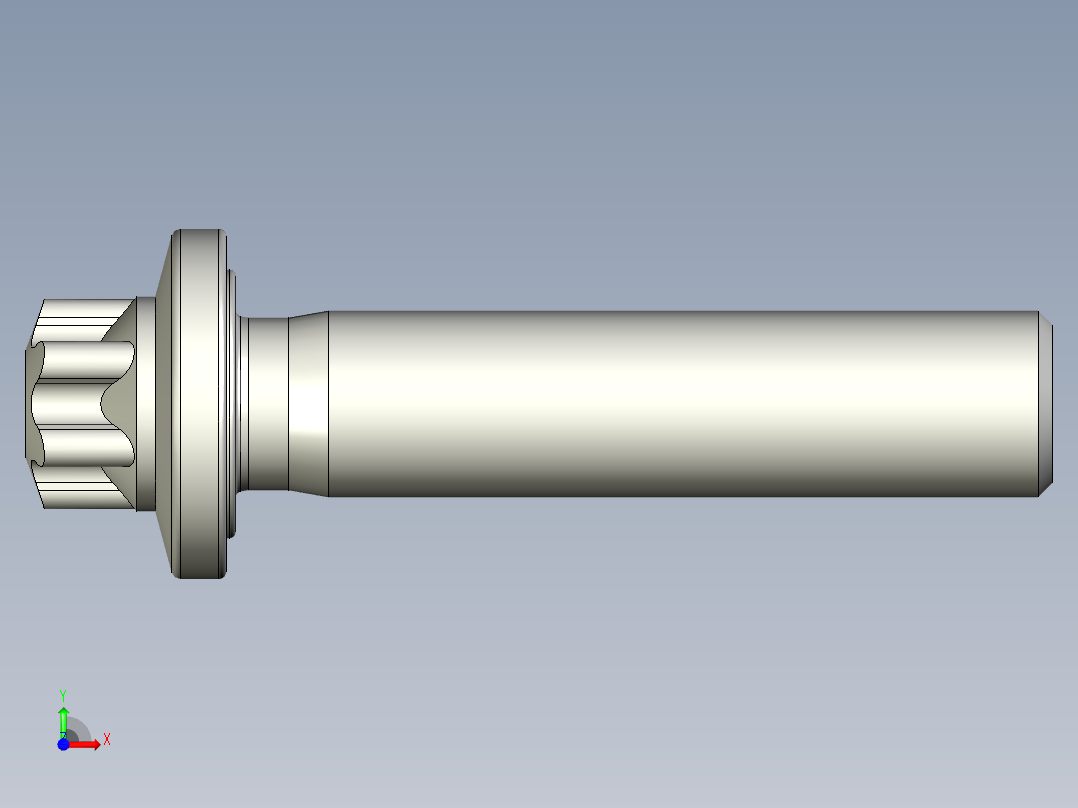 六角螺钉-Hexalobular_screw-M16-70-62-18-30-18.stp前视图