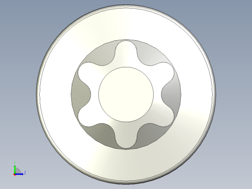 六角螺钉-Hexalobular_screw-M16-70-62-18-30-18.stp左视缩略图
