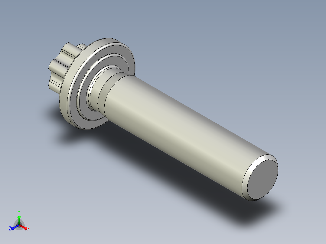 六角螺钉-Hexalobular_screw-M16-70-62-18-30-18.stp正等轴测图