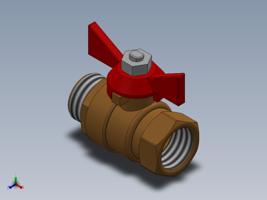 球阀+DN15+F-M正等轴测缩略图