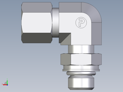 卡套式工业通用硬管接头EO_Adjustable_Locknut_elbow_WEE08SMORCF后视缩略图
