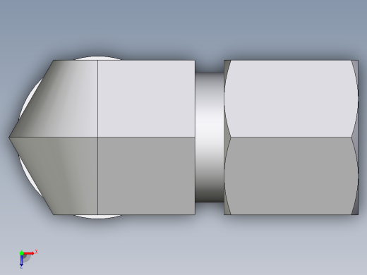 卡套式工业通用硬管接头EO_Adjustable_Locknut_elbow_WEE08SMORCF俯视缩略图