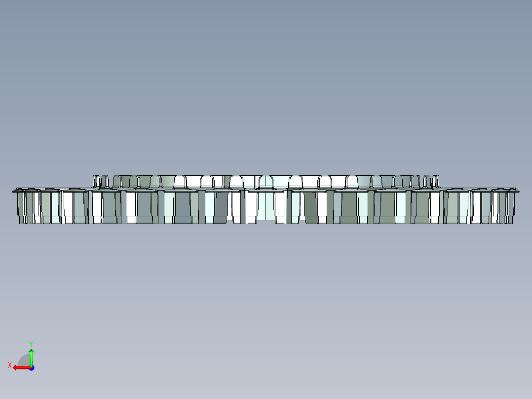 627定子装配夹具组装机UG设计后视图