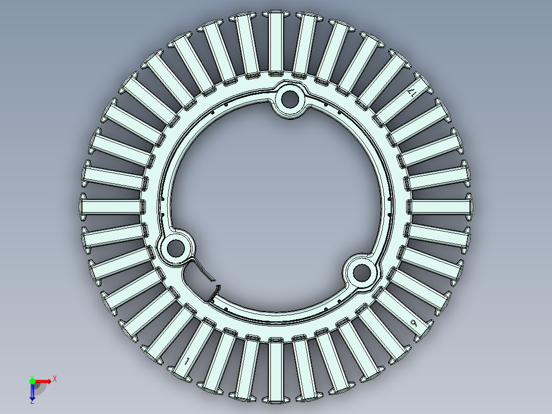 627定子装配夹具组装机UG设计俯视图