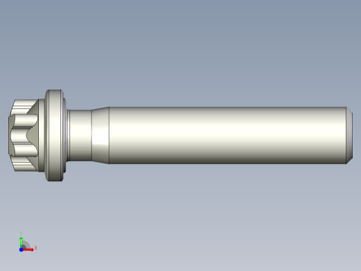 六角螺钉-Hexalobular_screw-M4-20-17-4-6.4-5.stp前视缩略图