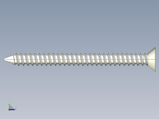 m3-13-to-40-沉头自攻螺丝-Screw M3 x 35 for Wood.STEP左视缩略图