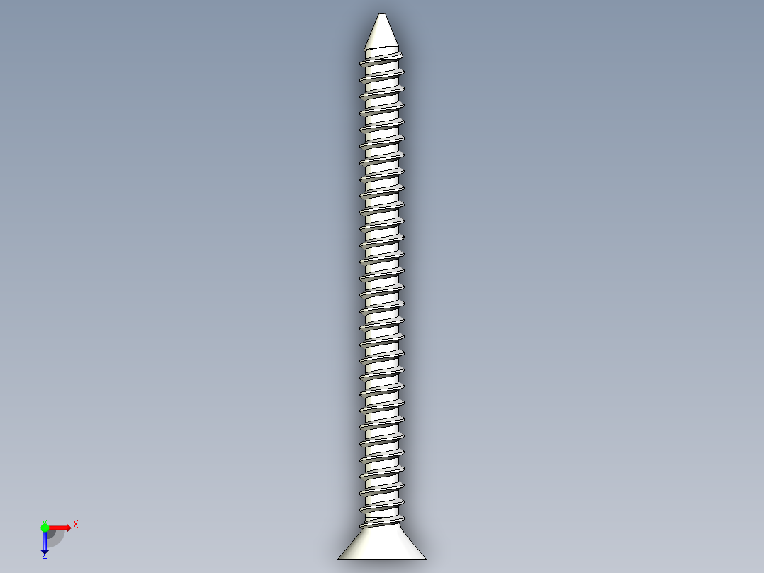 m3-13-to-40-沉头自攻螺丝-Screw M3 x 35 for Wood.STEP俯视图