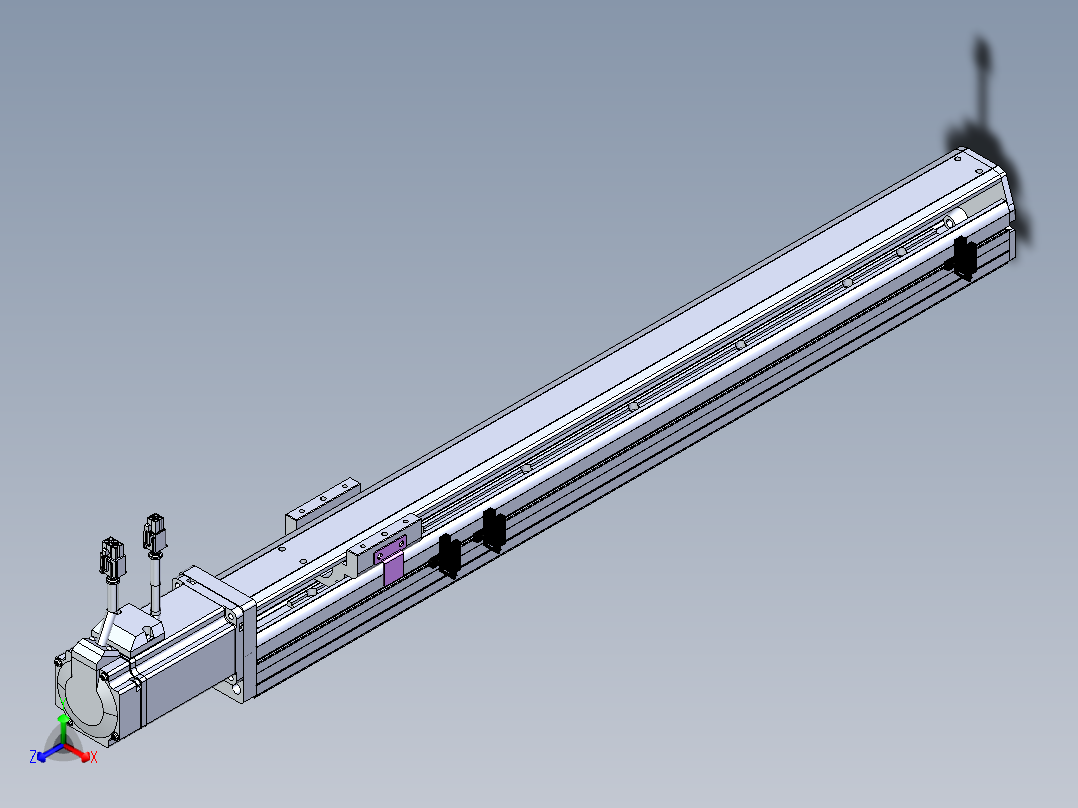 东锦丝杆传动-直线滑台模组DH60-L10-S500-BC-T400-C3主视图
