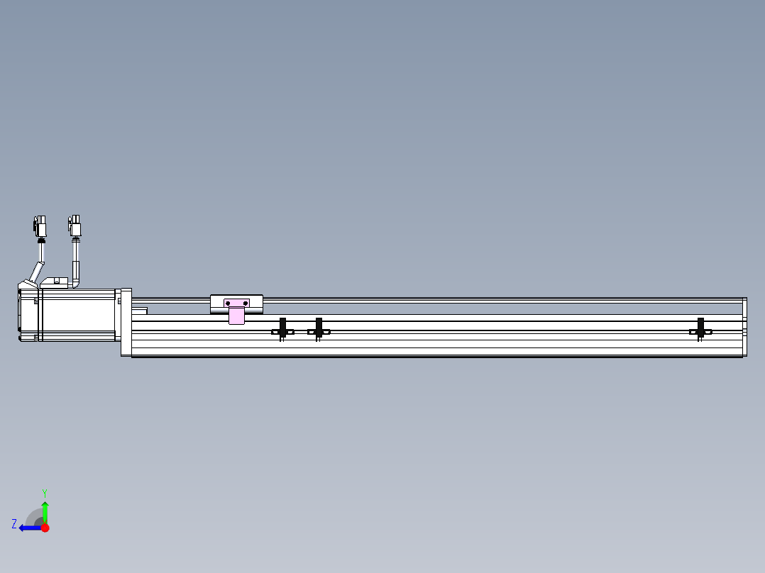 东锦丝杆传动-直线滑台模组DH60-L10-S500-BC-T400-C3右视图