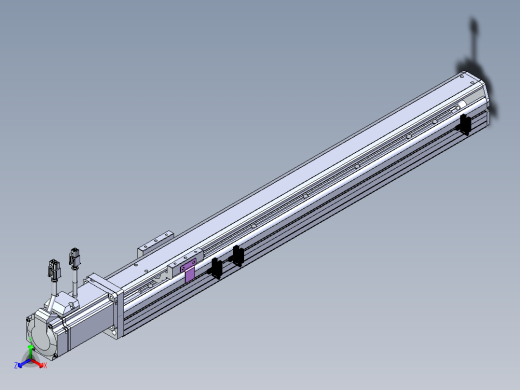 东锦丝杆传动-直线滑台模组DH60-L10-S500-BC-T400-C3正等轴测缩略图