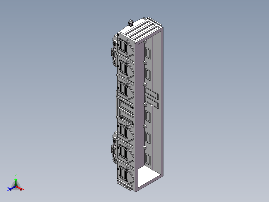 C70敞车正等轴测图