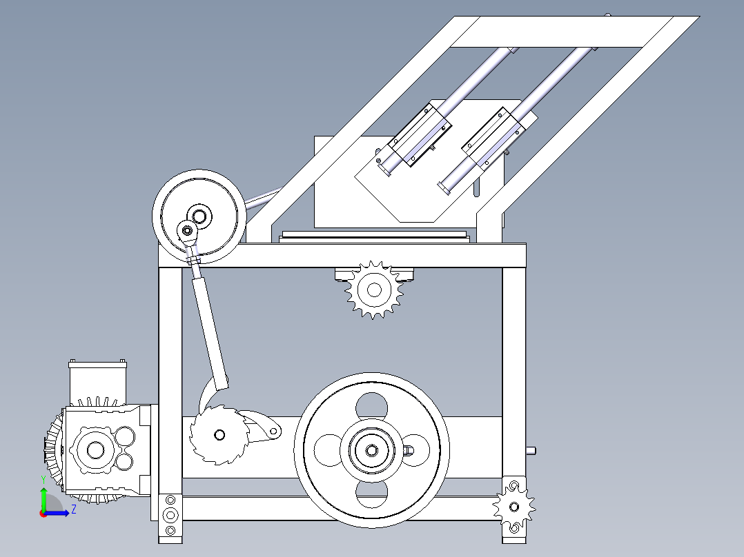 基于CATIA的土豆切片机结构设计-含三维catia左视图