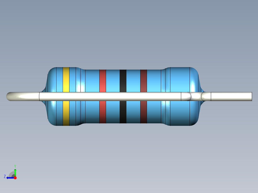 无源元件封装-RES-0.5W-V-MF右视图