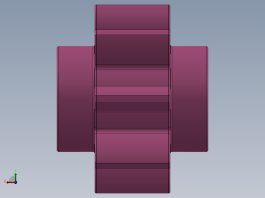 3647 Bright Purple Technic Gear 8 Tooth.SLDPRT后视缩略图