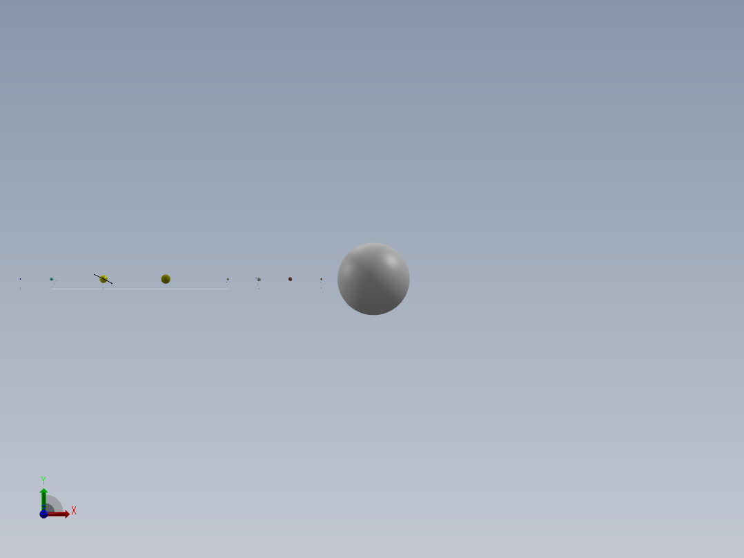 行星运动前视图