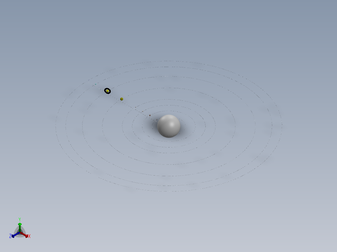 行星运动正等轴测图