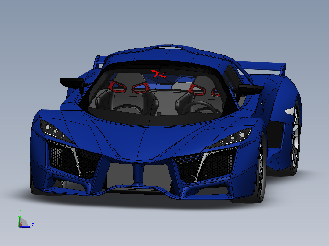 819蓝色街道版超级跑车SW设计