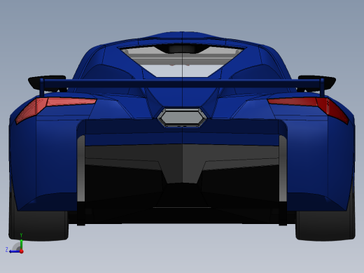 819蓝色街道版超级跑车SW设计右视缩略图