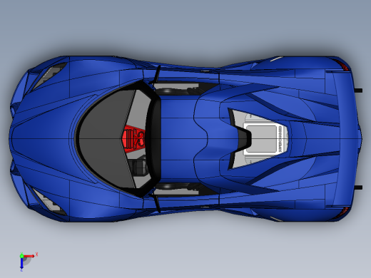 819蓝色街道版超级跑车SW设计俯视缩略图