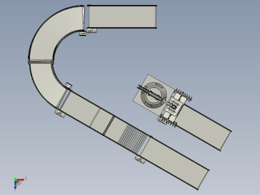 弯角可调分拣机装配俯视缩略图