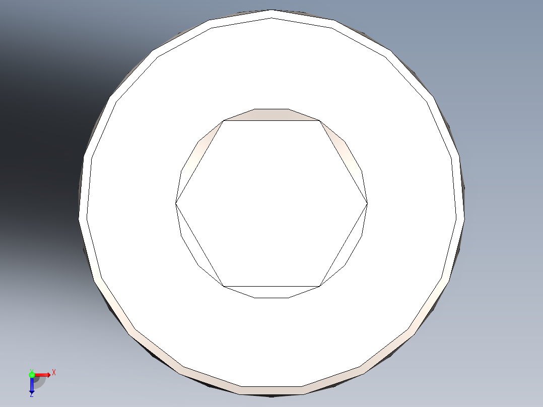 螺钉8.8 DIN 912俯视图