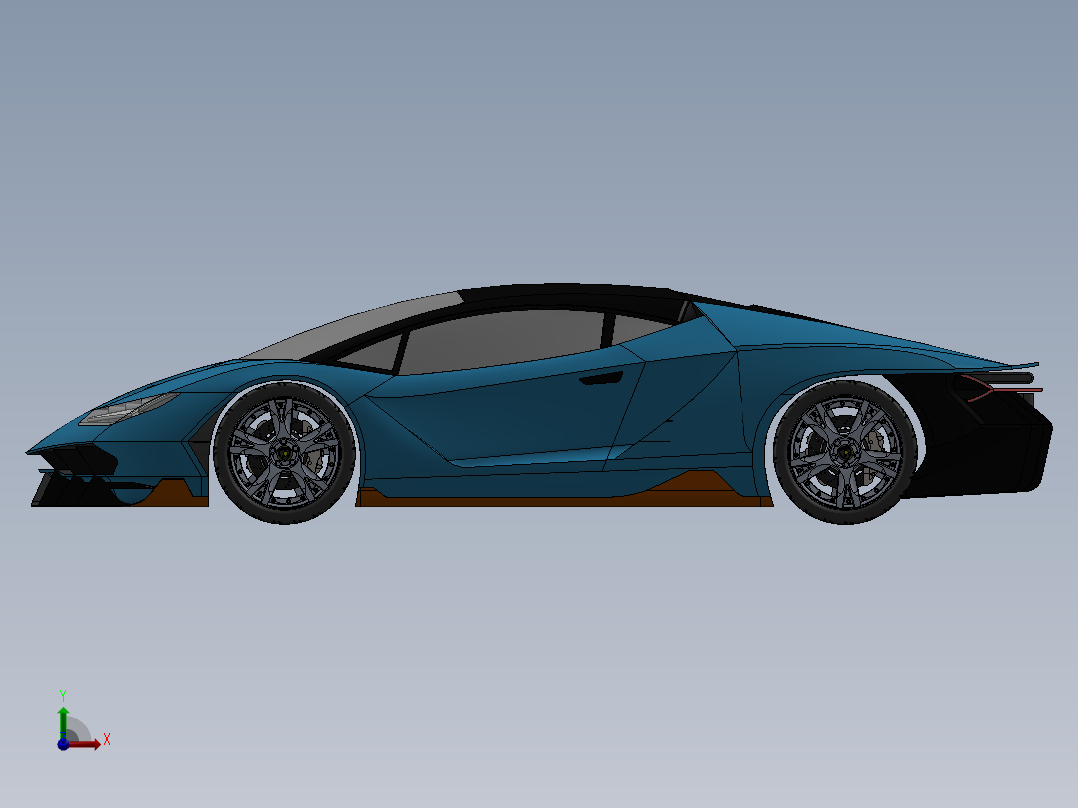 兰博基尼后视图