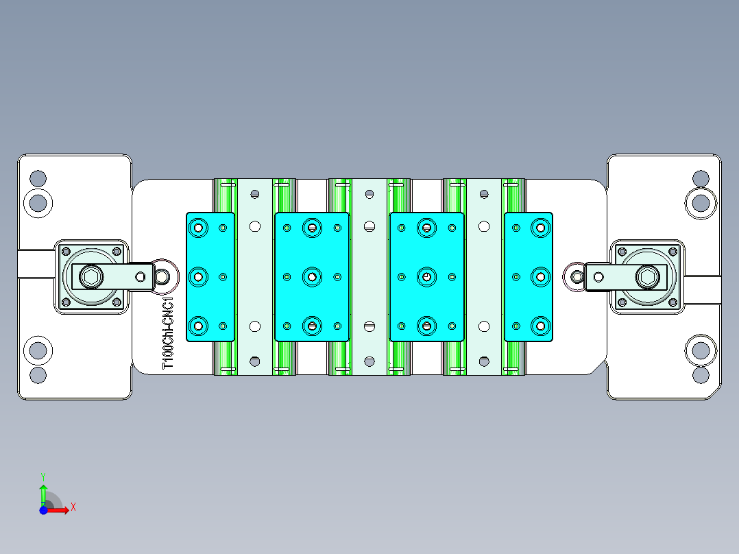 t100Chi-CNC1笔记本CNC工装夹具三维模型-1013前视图