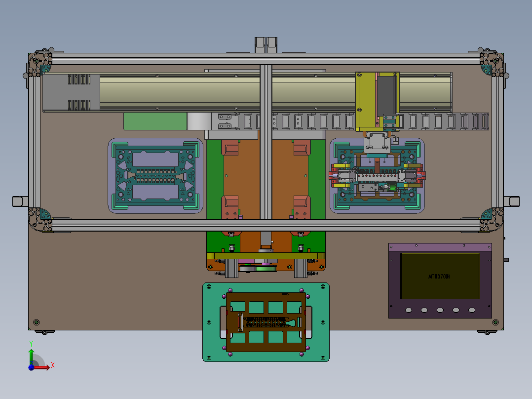 载具半自动翻板机（含工程图）sw17可编辑前视图