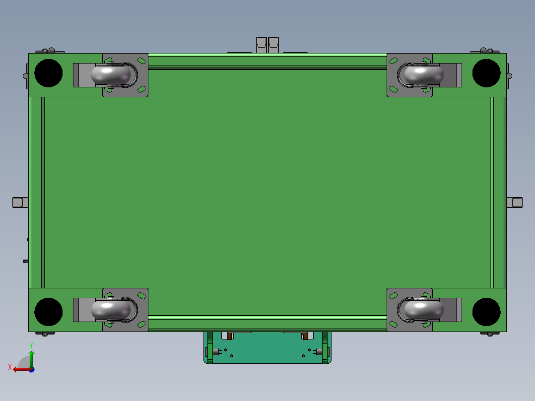 载具半自动翻板机（含工程图）sw17可编辑后视图
