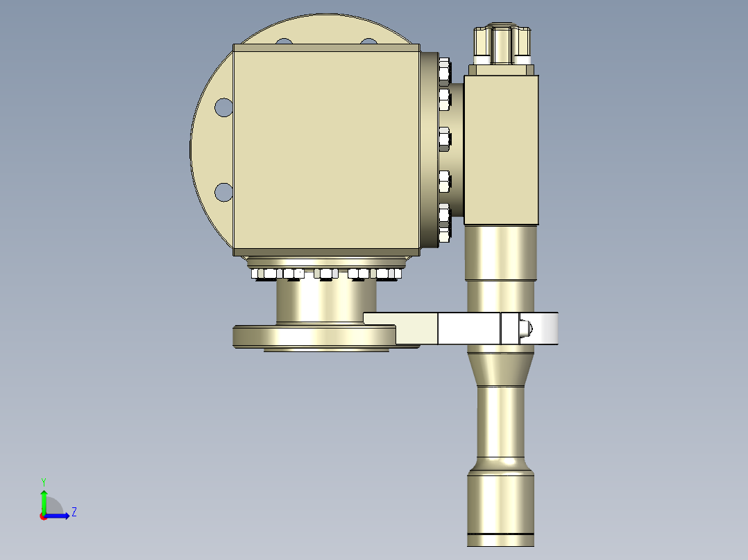 武器处理阀左视图