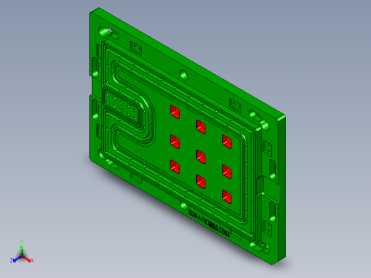 X3504-A笔记本CNC工装夹具三维模型-CNC1加镶块-220914