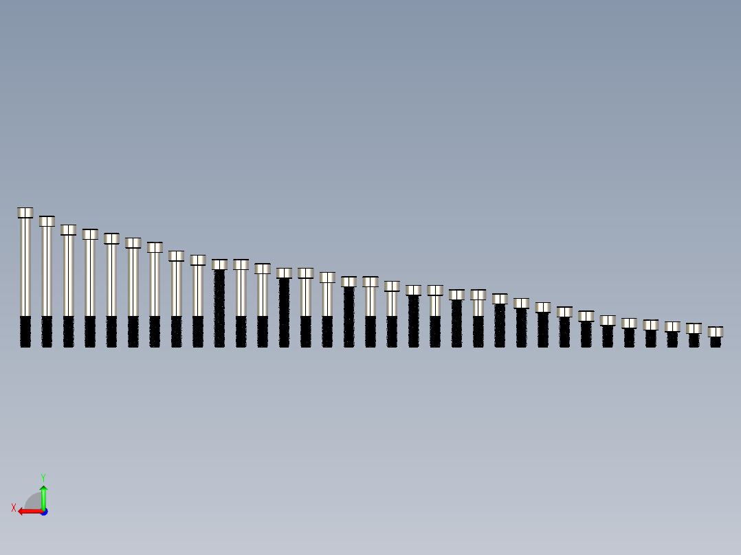M12公制内六角螺钉汇总后视图