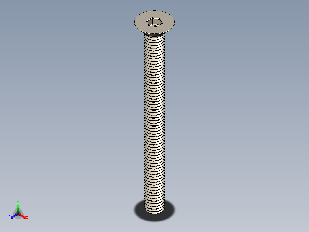 Screw_ISO_10642_M6x70_A2.STEP正等轴测图
