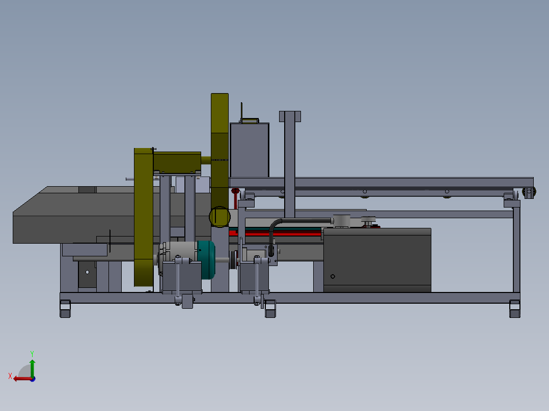 圆木锯（木材切割机）后视图