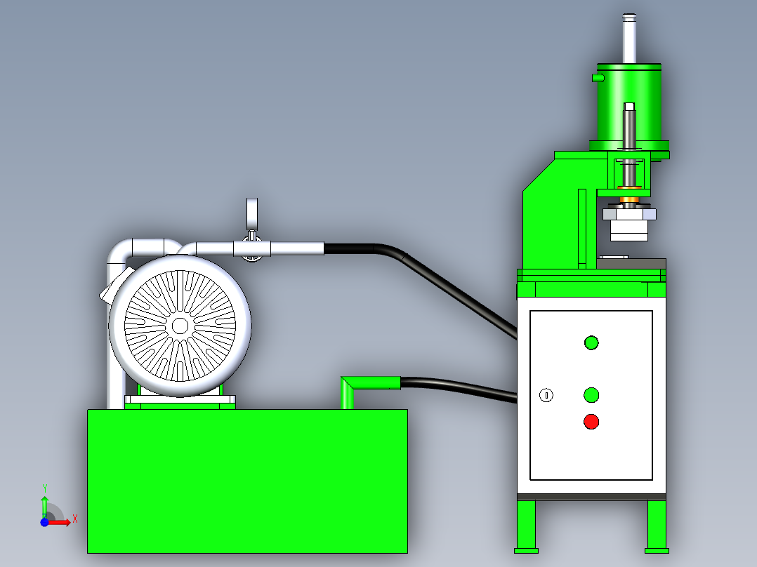 B3003714-液压冲压机前视图