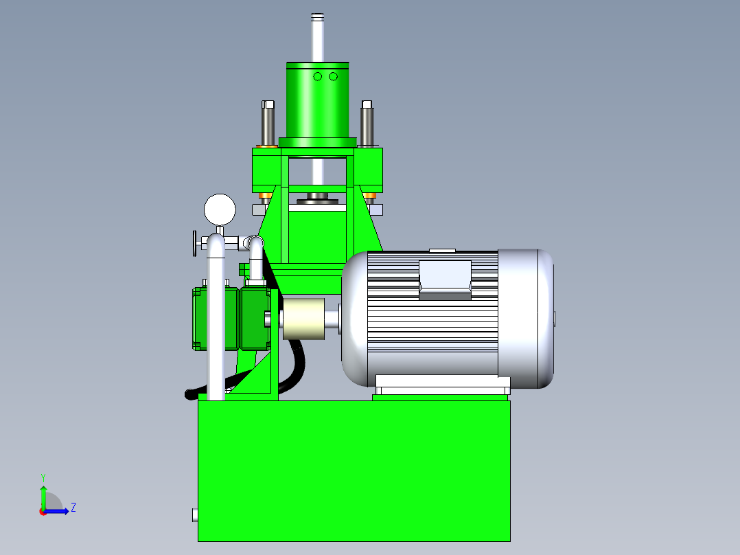 B3003714-液压冲压机左视图