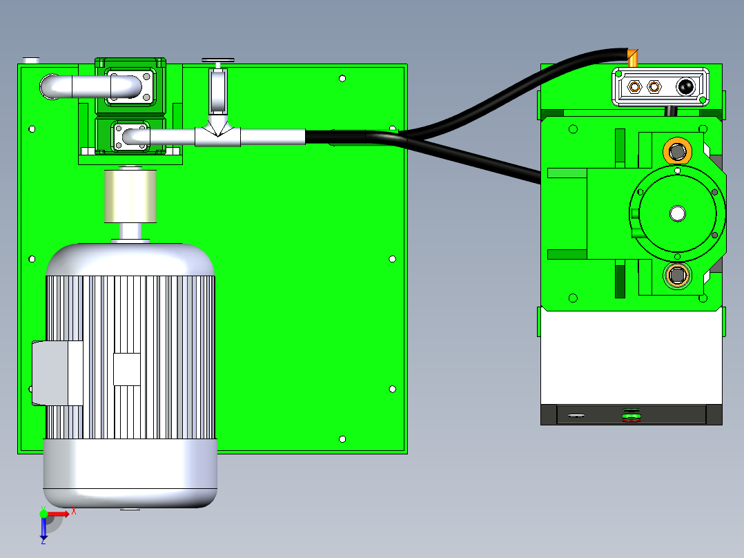 B3003714-液压冲压机俯视图