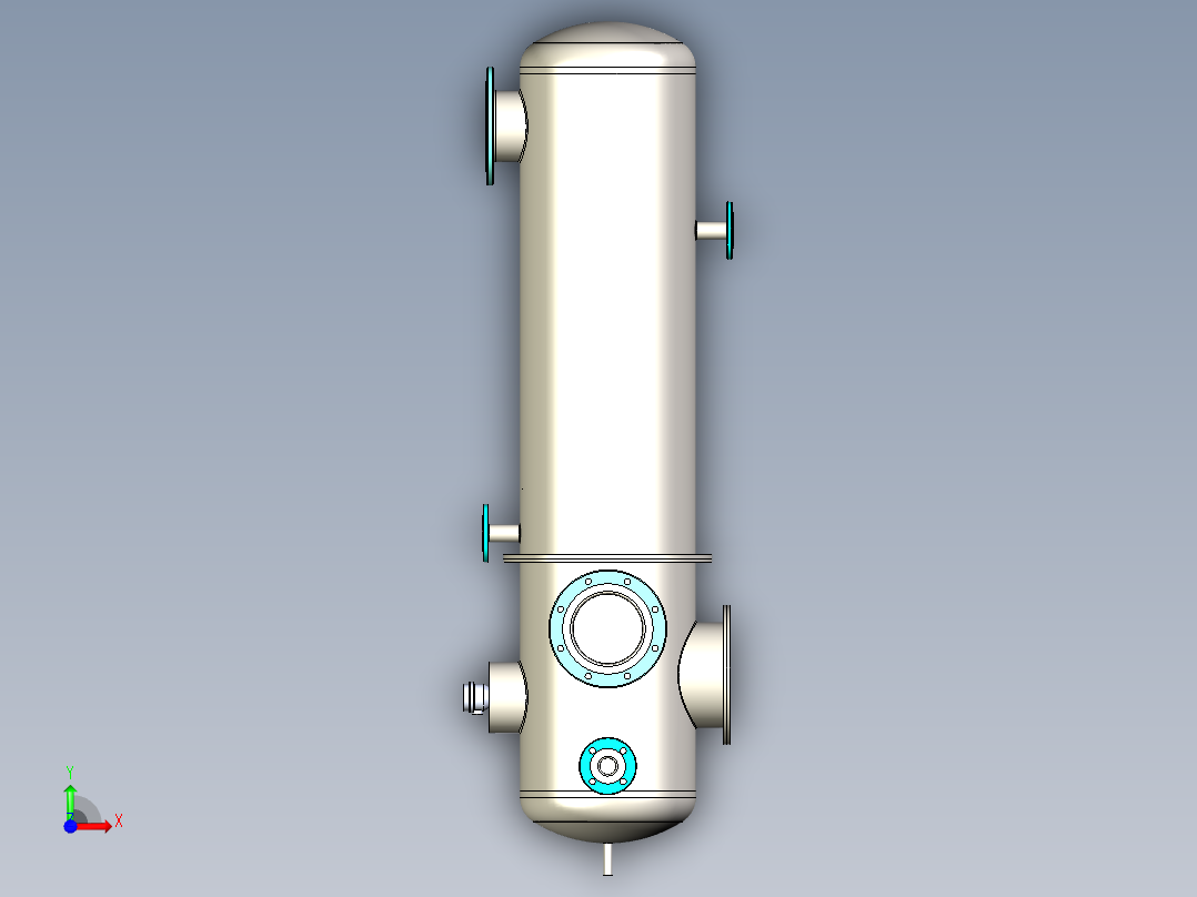 B3004041-立式热交换器前视图