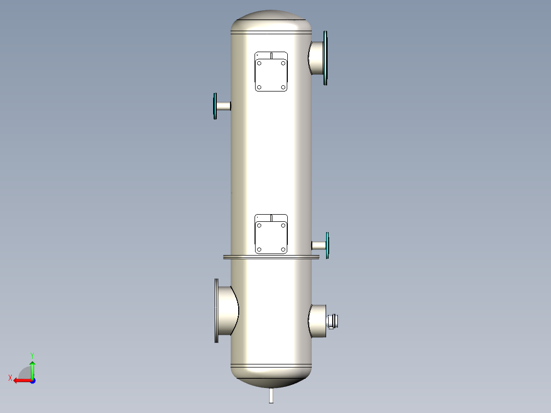 B3004041-立式热交换器后视图