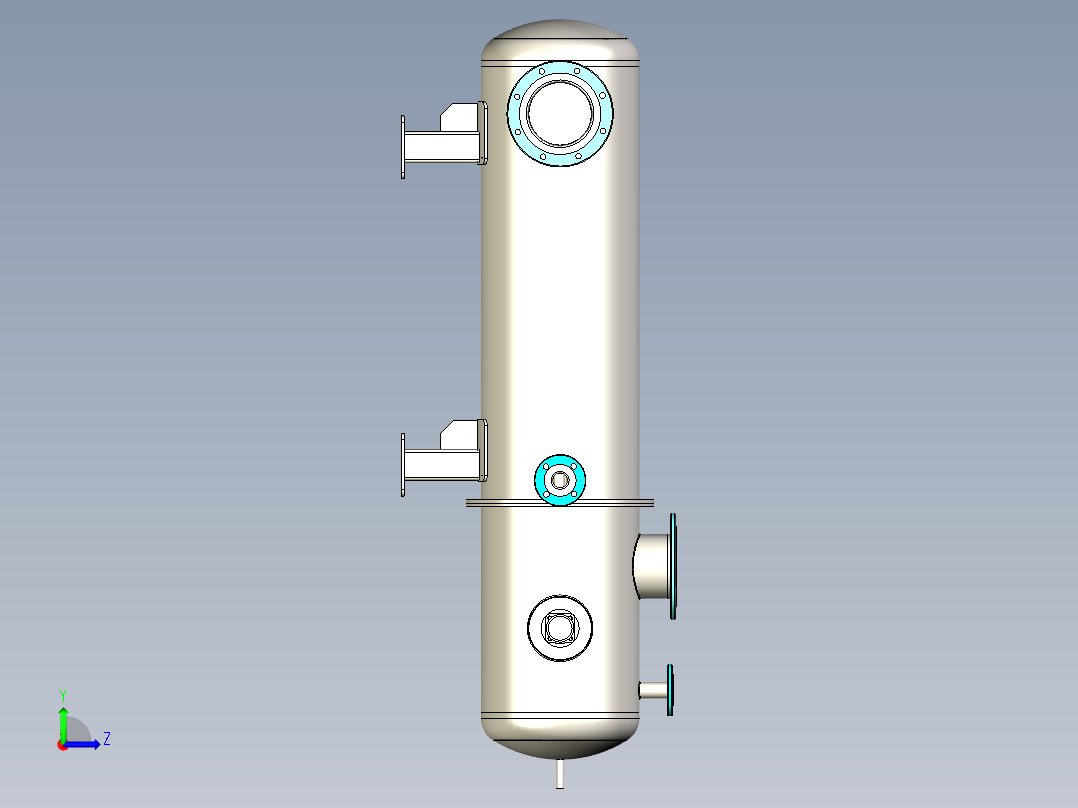 B3004041-立式热交换器左视图