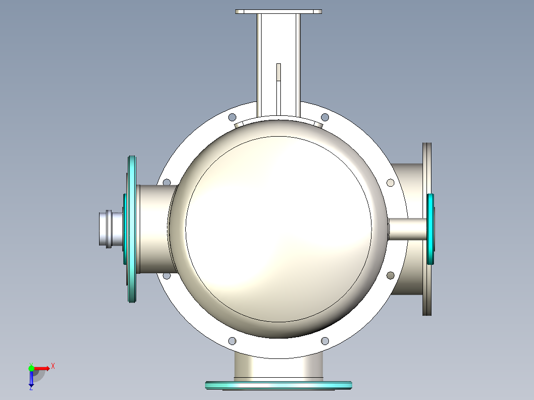 B3004041-立式热交换器俯视图