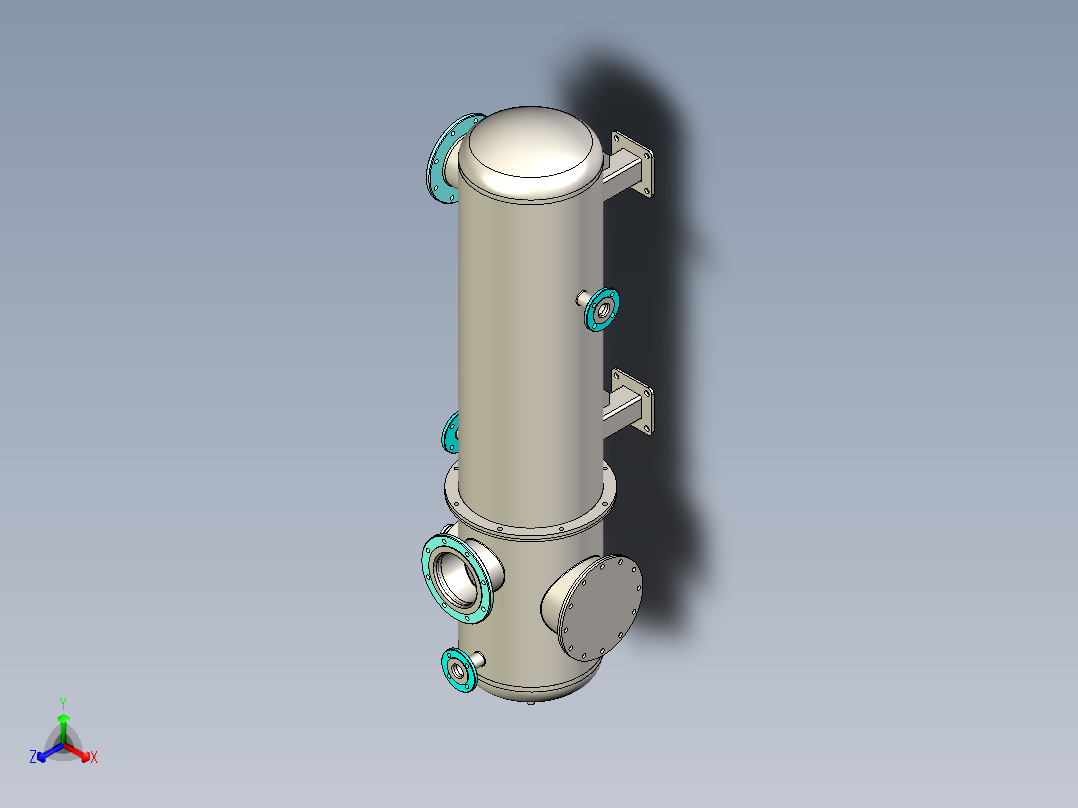B3004041-立式热交换器正等轴测图