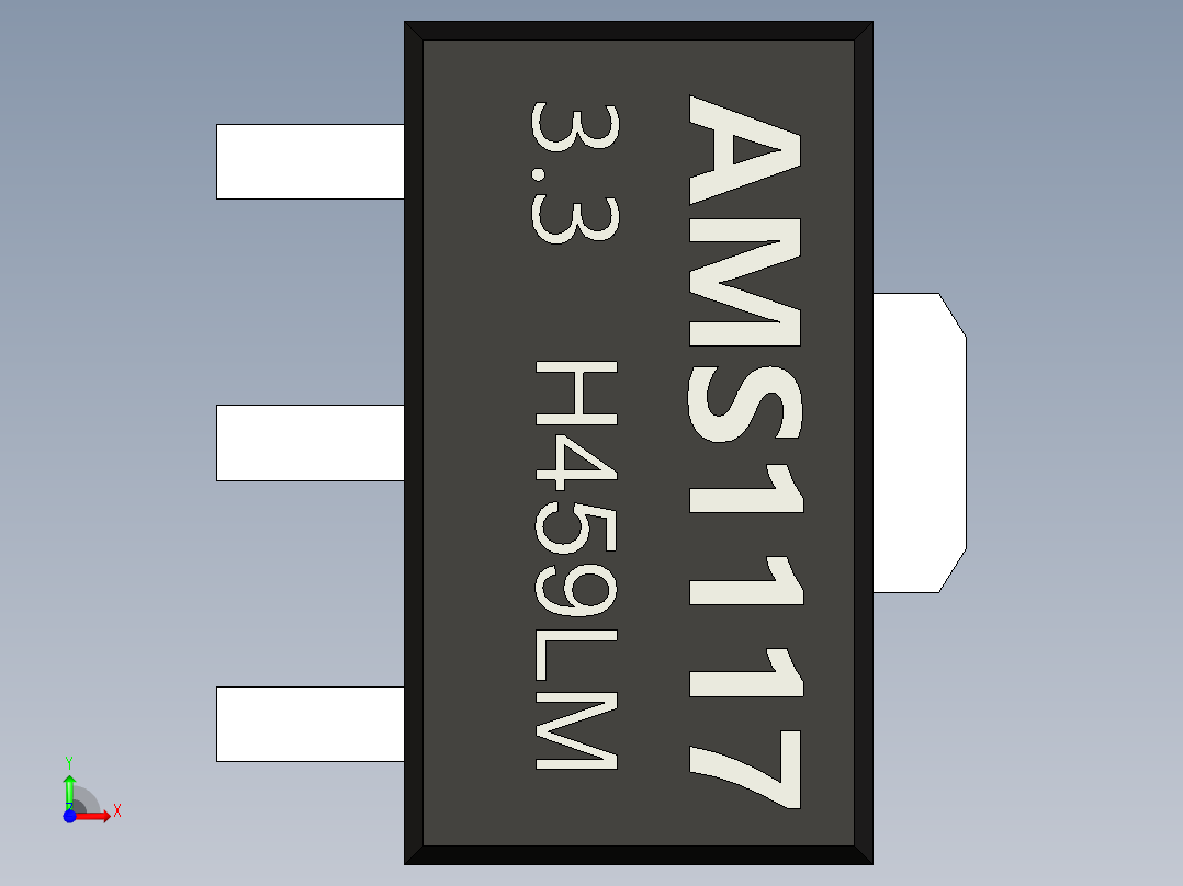 B3004402-ams1117 3.3V 电器元件前视图