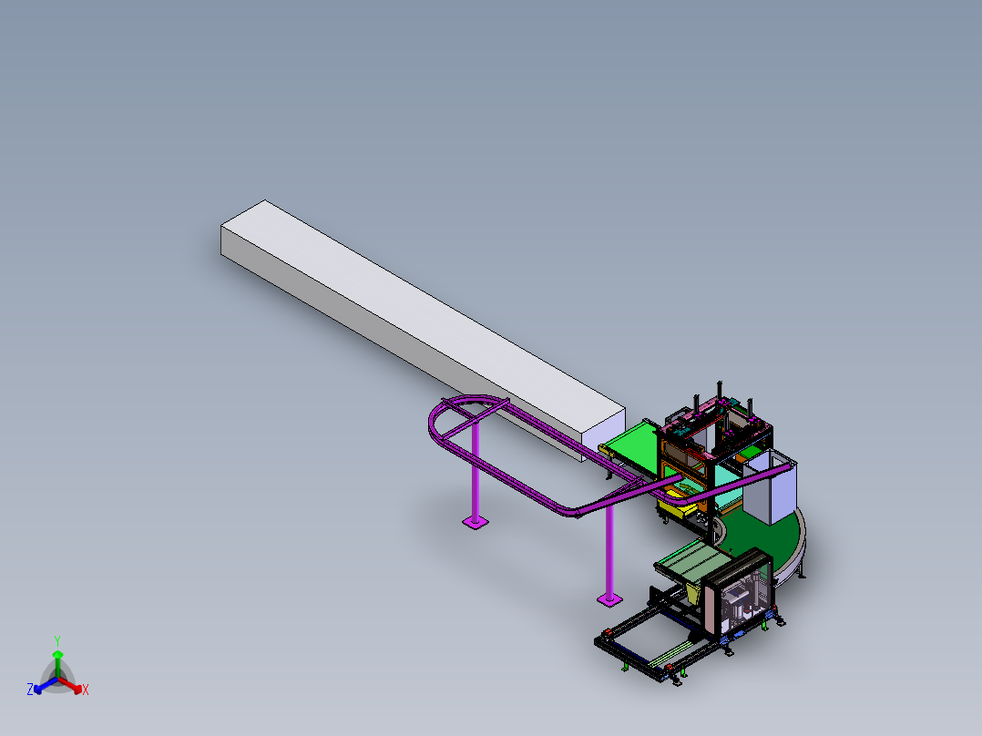 自动涂油机  sw22正等轴测图