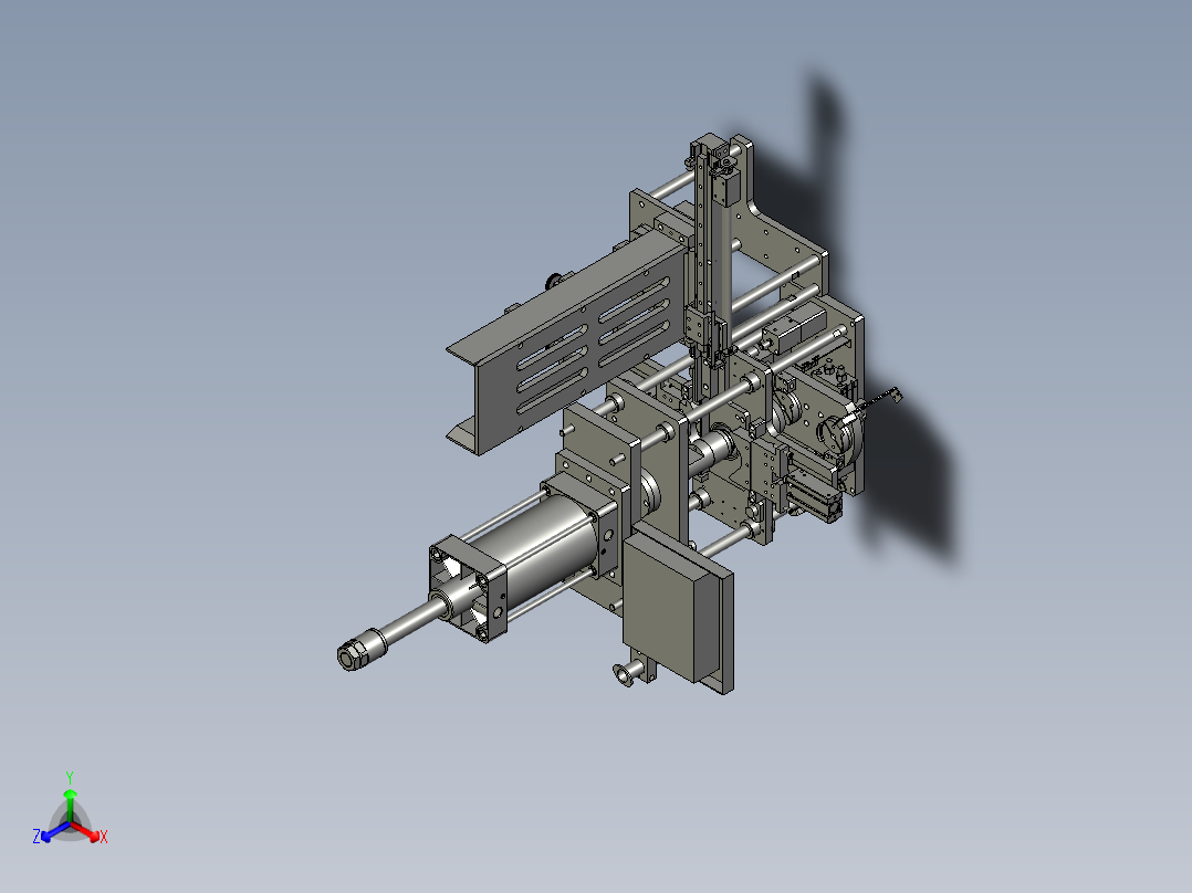 QGJT-压磁条机构正等轴测图